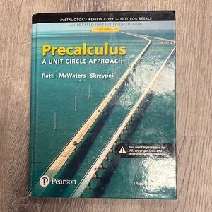 Pearson Precalculus Textbook with Blue and Green Cover